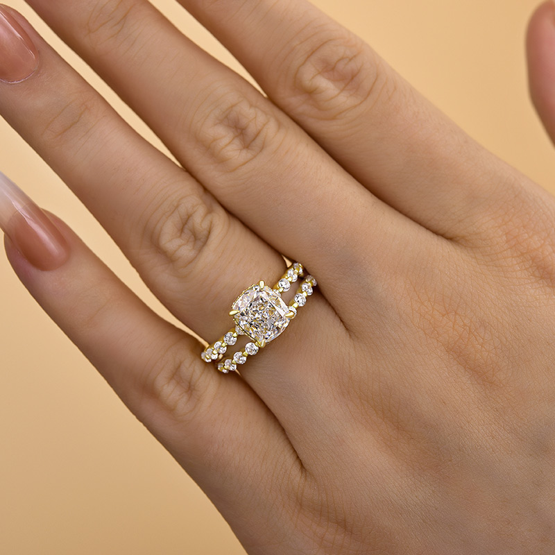 Opal Wedding Ring Set with Moissanite for Women 14/18K Gold –  MoissaniteRings.US